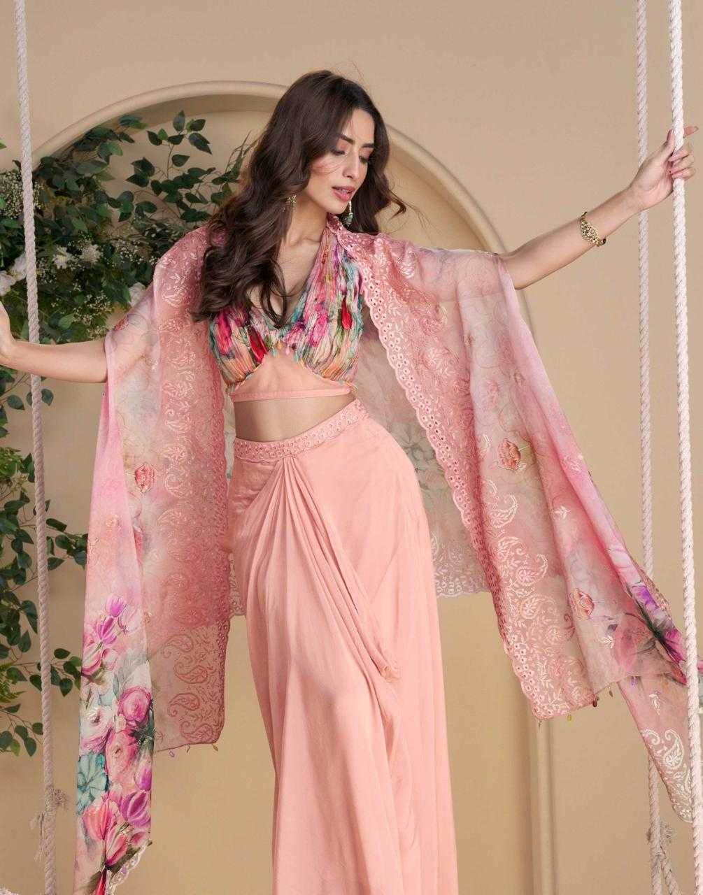 Chinon Silk Suit Embroidered Suits - MYLUXURY LANE ENTERPRISE